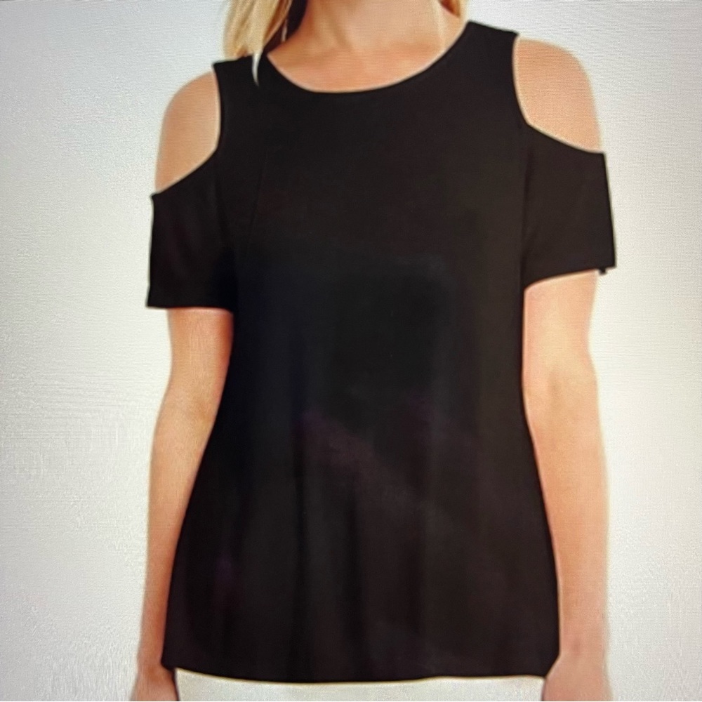 Michael Stars cold shoulder short sleeve shirt